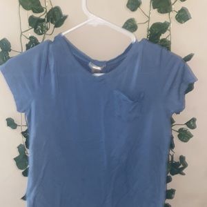 blue loose shirt